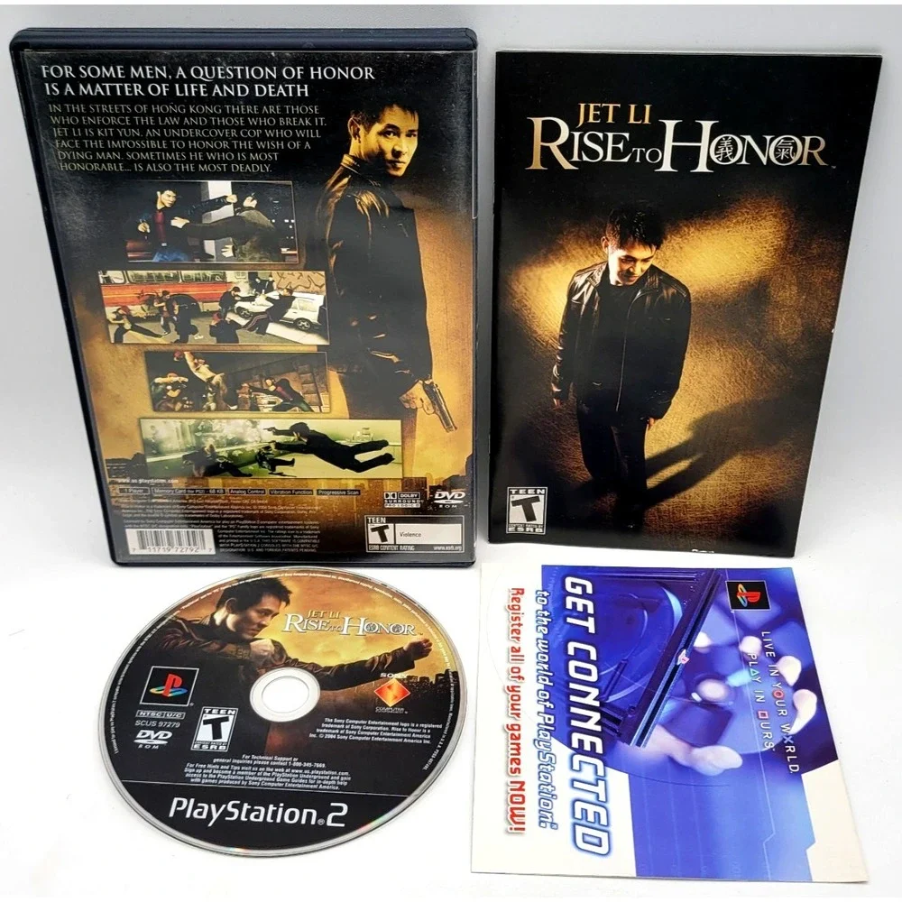 Rise to Honor PLAYSTATION 2 PS2 CIB w/ Reg Card Black‎ Label COMPLETE IN BOX